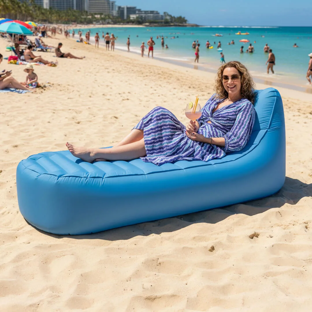 Mr. E-ZY Premium Lounger: self-inflatable bean bag for comfort